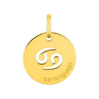Colgante Horóscopo portugués Cáncer dorado