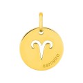 Colgante Horóscopo portugués Aries dorado