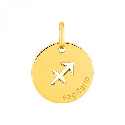 Colgante Horóscopo español Sagitario dorado