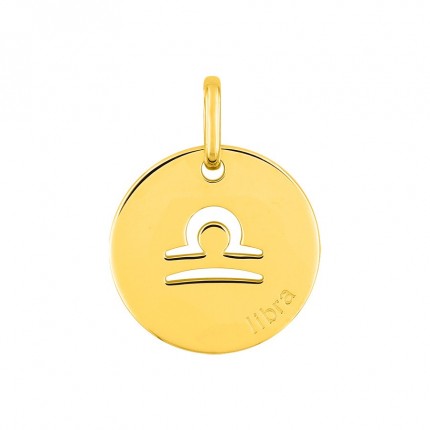 Colgante Horóscopo español Libra dorado
