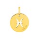 Medalha do Horóscopo espanhol Peixes dorado