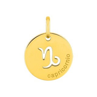 Medalha do Horóscopo espanhol Capricórnio dorado