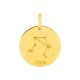 Medalha redonda do Horóscopo espanhol Balança dorado