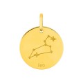 Medalha redonda do Horóscopo espanhol Leão dorado