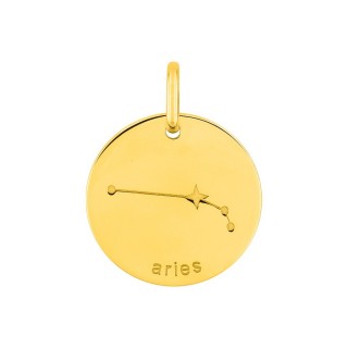 Medalha redonda do Horóscopo espanhol Carneiro dorado