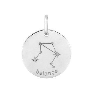 Colgante Horóscopo portugués Libra de plata