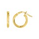Brincos de argola de 10 mm em ouro amarelo de 9K