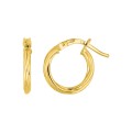 Pendientes de aro de 10 mm en oro amarillo 9K