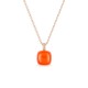 Colar com pendente em ouro rosa 18k e cornalina