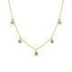 Collar de oro amarillo 9k y topacio azul