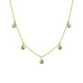 Collar de oro amarillo 9k y topacio azul
