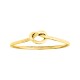 Anel em ouro amarelo 18k com design entrelaçado