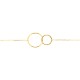 Pulsera de doble anillo en oro amarillo 18k