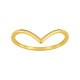 Anel em "v" em ouro amarelo 9k