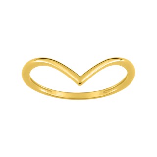 Anel em "v" em ouro amarelo 9k
