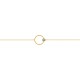 Pulsera circular de oro amarillo 9k y topacio azul