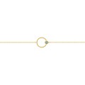 Pulsera circular de oro amarillo 9k y topacio azul