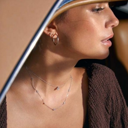 Argolas 6 mm em ouro branco 9 kt lapidados