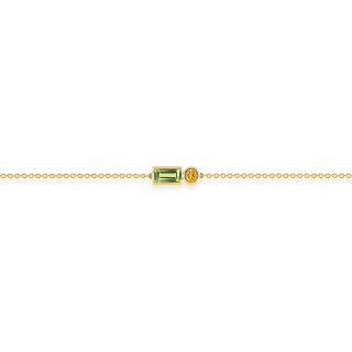 Pulsera de fantasía en oro amarillo 18k peridoto y citrino