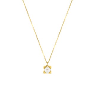 Collar de oro amarillo 18k y perla de agua dulce