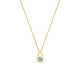 Collar gota de oro amarillo 9k y topacio azul