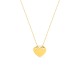 Collar de oro amarillo 9K de 42 cm con colgante corazón