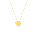 Collar de oro amarillo 9K de 42 cm con colgante corazón
