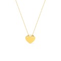 Collar de oro amarillo 9K de 42 cm con colgante corazón