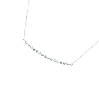 Collar de plata 15 bolitas centrales 42CM