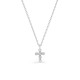 Collar de plata de 42 cm con cruz y circonitas