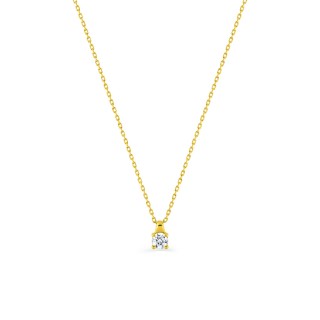Collar de oro amarillo 9 KT de 42 cm con circonita