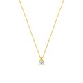 Colar em ouro amarelo 9 kt de 42 cm com zircónia