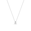 Colar em ouro branco 9 kt com zircónia de 42 cm