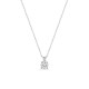 Colar em ouro branco 9k de 42 cm com pendente 4 garras