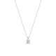 Collar de oro blanco 9 KT de 42 cm con circonita de 5 mm