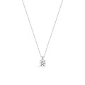 Colar em ouro branco 9 kt de 42 cm com zircónia de 5 mm