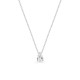 Collar plata rodiada 42 cm y colgante circonita triangular 7.5 mm