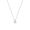 Collar plata rodiada 42 cm y colgante circonita triangular 7.5 mm