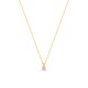 Collar colgante de cirita y cadena de oro amarillo 18 K de 42 cm
