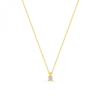 Collar colgante de cirita y cadena de oro amarillo 18 K de 42 cm