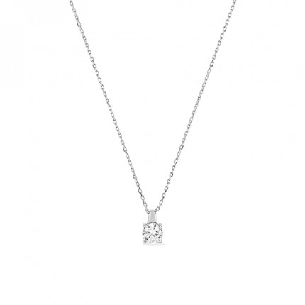 Colar em ouro branco 18 k de 42 cm
