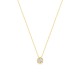 Colar em ouro amarelo 18K de 42 cm com pendente de zircónia