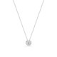 Collar de oro blanco de 18K con diamante 0.23 ct en chatón de 42 cm