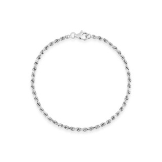 Pulsera de plata modelo cable de 18 cm