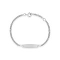 Pulsera bebé de plata rodiada No me olvides 15 cm