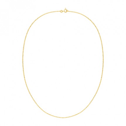 Cadena Singapur de oro amarillo 9 KT