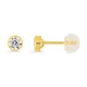 Pendientes de oro amarillo 9 KT con circonita de 4mm