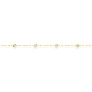 Pulsera de oro amarillo de 18K con circonitas en chatones