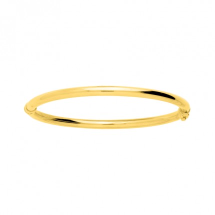 Pulsera bañado en oro rígida tubo 4 mm