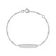 Pulseira em prata  para identificação de bebês  13+2cm